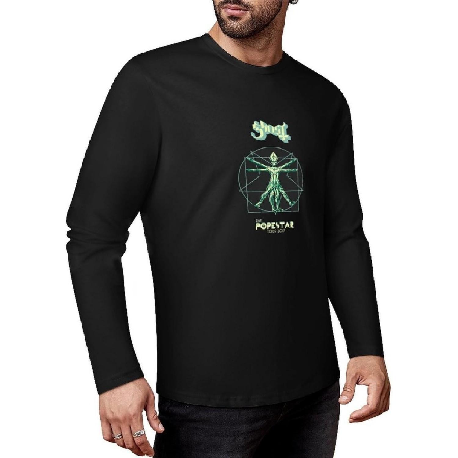 Men s Ghost Meliora_Ghost T-Shirt Streetwear T Shirts Long Sleeve Graphic Tees XXXXXL разноцветный