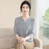 Mom's Stylish Spring/Autumn Wool Knit Top for Middle-Aged and Elderly Women