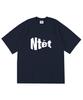 NTET Wet Logo Oversized Short Sleeve T-Shirt Navy