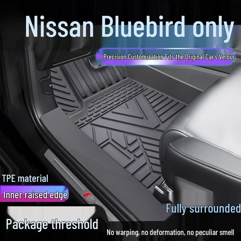 Nissan Bluebird TPE Waterproof Floor Mats & Door Sill Protectors Single-layer upgrade: Threshold TPE mats