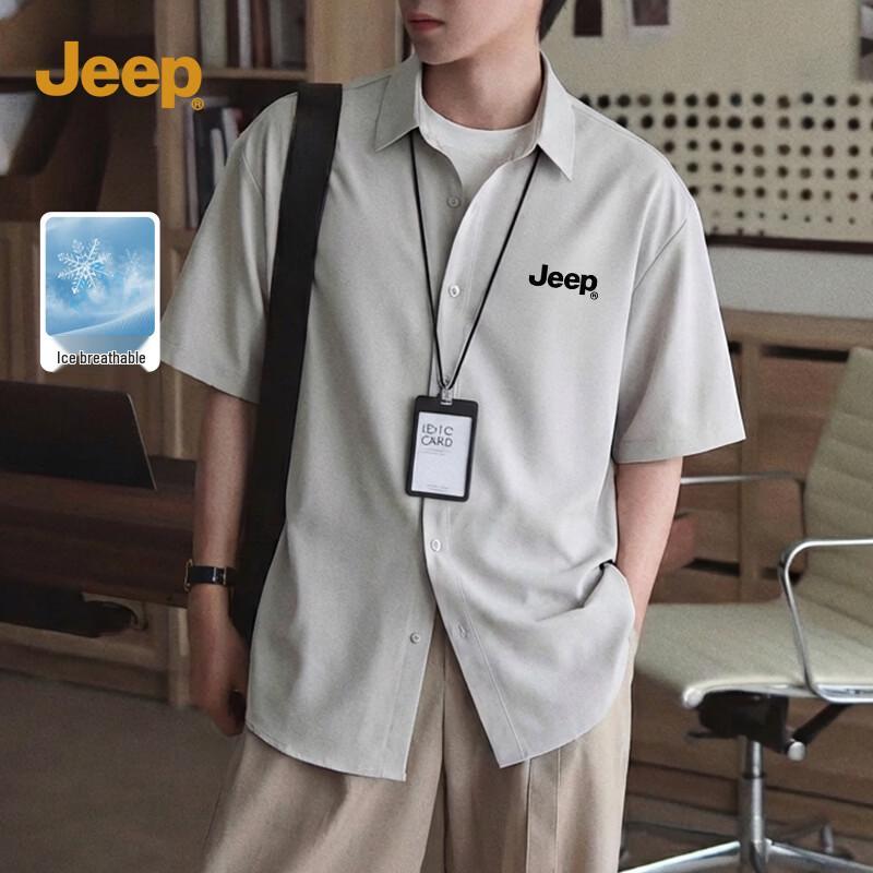 JEEP Men s Outdoor Breathable Short-Sleeve Polo Shirt 3XL