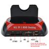 IDE/SATA External Hard Drive Docking Station 2 Bay 2.5" 3.5" HDD UK SD Card