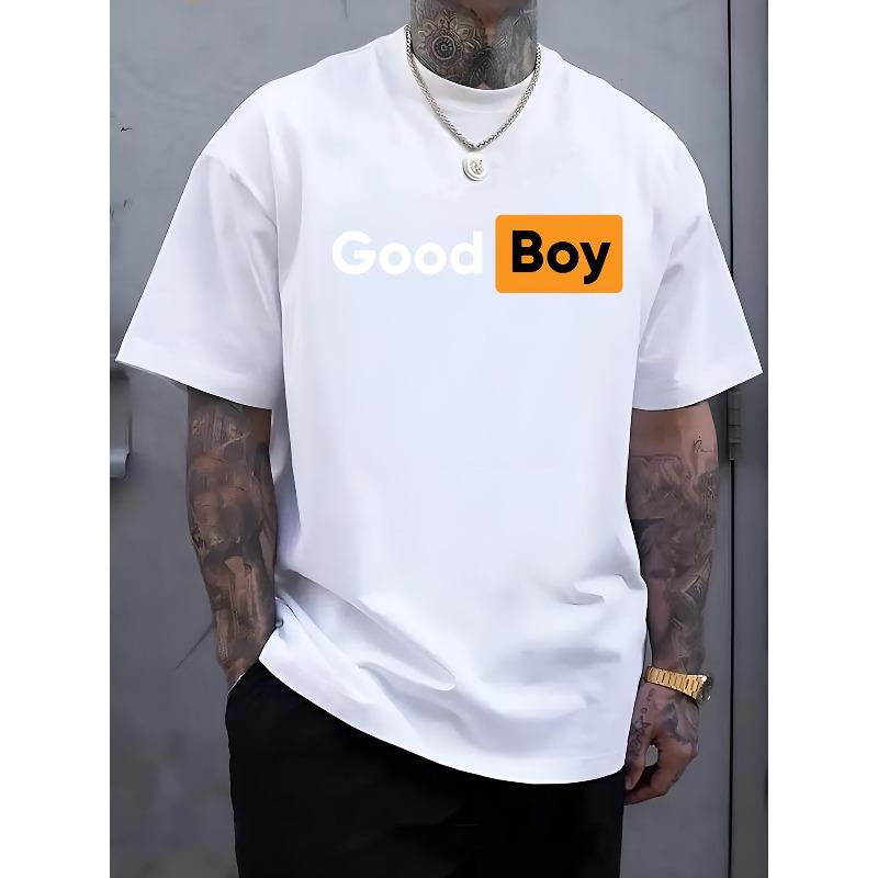 

European sizes Men S Graphic Tee - Soft, Breathable Blue T-Shirt with Orange & White Print, Casual Crew Neck for Summer, Casual Summer Wear 4XL білий