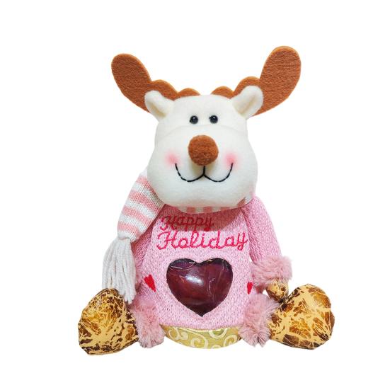 Christmas Apples Gift Bag Zipper Holiday Gift Pouch with Santa & Snowman Print Reusable Packaging for Candy Toys And Presents