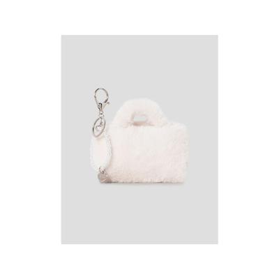 Fur Bag Keychain Ivory (195X8ZWY20)