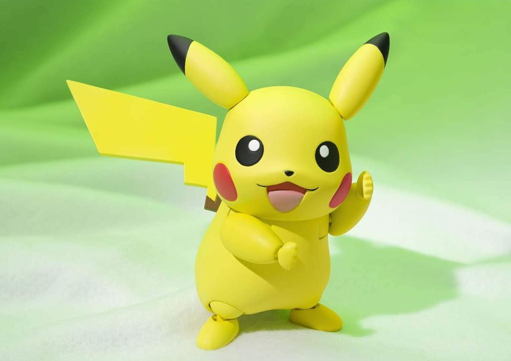 TAMASHII NATIONS Approximately PVC ABS Painted Action Figure S.H.Figuarts Pokémon Pikachu, 100mm, &