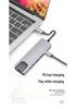Type-C Multi-Port Hub: USB Splitter with HDMI, Ethernet, and Eight-in-One Docking Station.