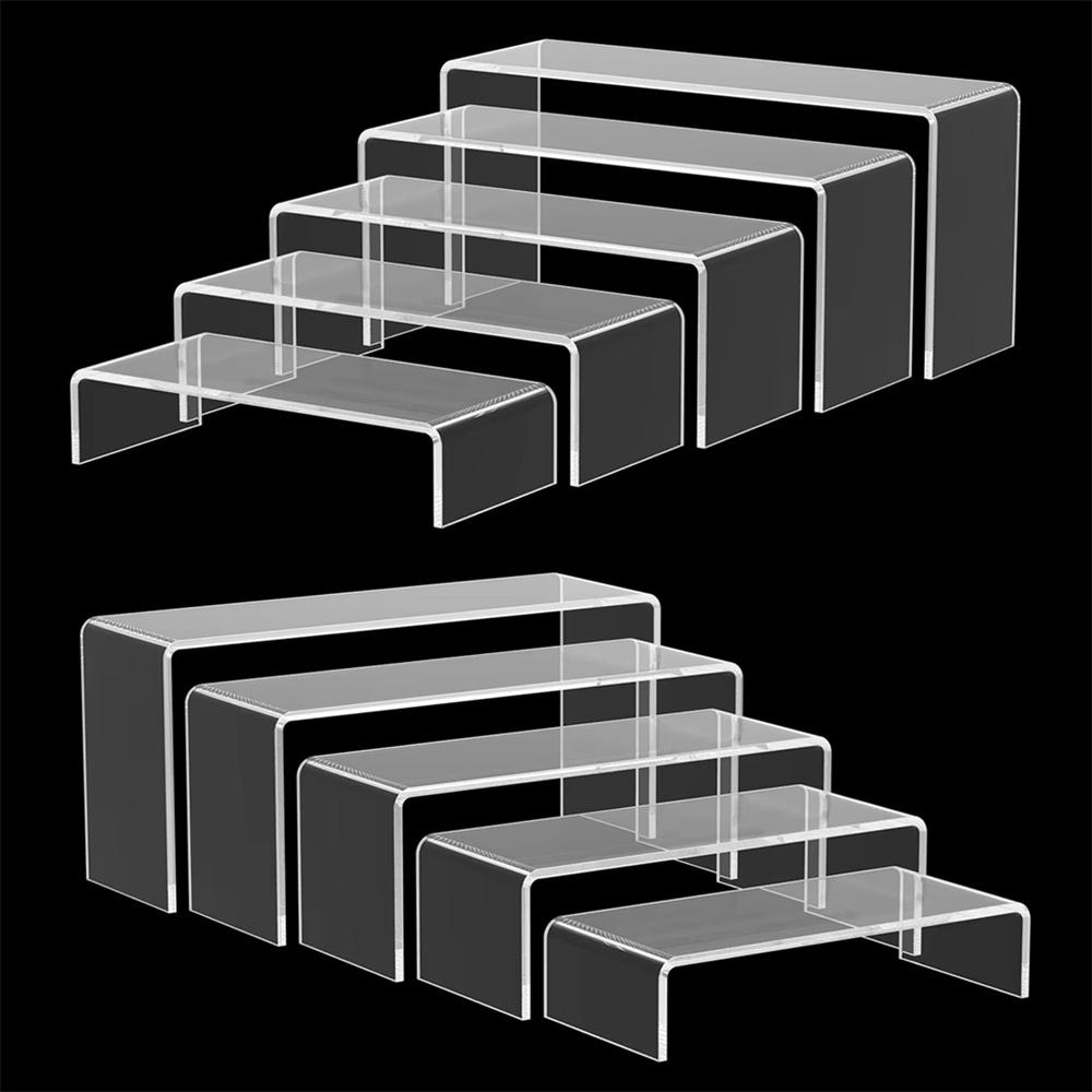 5/10pcs Acrylic Transparent Display Rack Multi-function Storage Rack Rectangular Clear Acrylic Display Stand For Doll,Cake