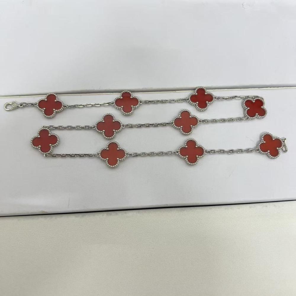 Four-leaf Clover Ten-flower Necklace Thin Light Luxury Ins High-end Collarbone Chain