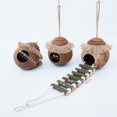Hanging Birdhouse Cage Coconut Bird Shell Breeding Nest