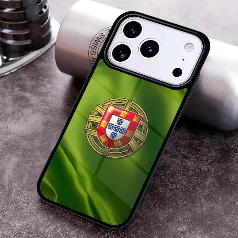 Portugal National Flag Phone Case for iPhone 17 16 15 Pro Max Air 14 13 12 11 Plus Shockproof Capa Cover