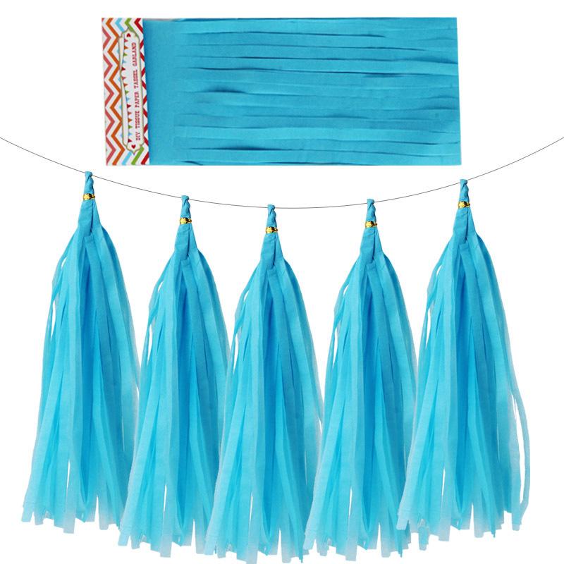 5pcs/lot Mixed DIY Tissue Paper Tassel Garland for Wedding Kids Birthday Party Decorations Baby Shower Favors Supplies