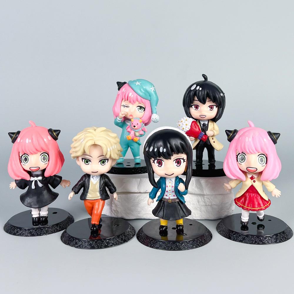 Spy Family Loid Anya Yor Anime Character Model Ornament Set For Collectors And Anime Memorabilia