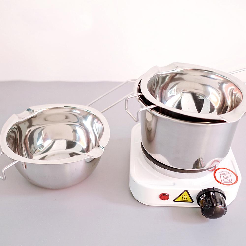 Hrnec na tavení vosku na svíčku 400/600 ml s tepelně odolnou rukojetí pro rozpouštění čokoládových bonbónů a pomůcek na výrobu svíček