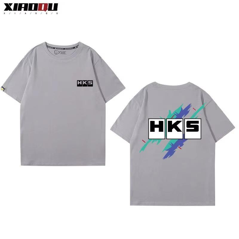 Japan JDM Modified Car HKS ENDLESS Short-sleeved Men's Versatile Loose 100% Cotton Loose Tops Breathable Tee