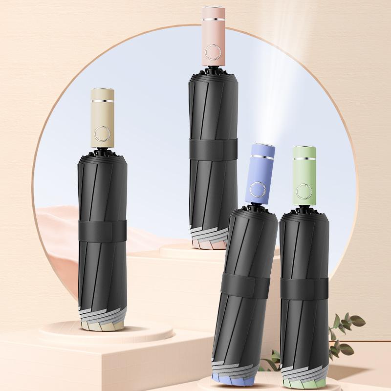 

Зонт 20 Bones для мужчин и женщин, полностью автоматический, складной зонт с ветрозащитной светоотражающей полосой, УФ-зонты