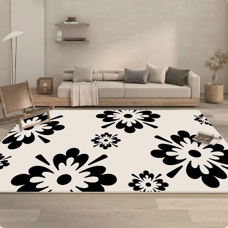 Simple Europe Style Flowers Carpet Living Room Sofa Bedroom Study Kitchen Entrance Door Mat Non-slip Modern Home Decoration Rug