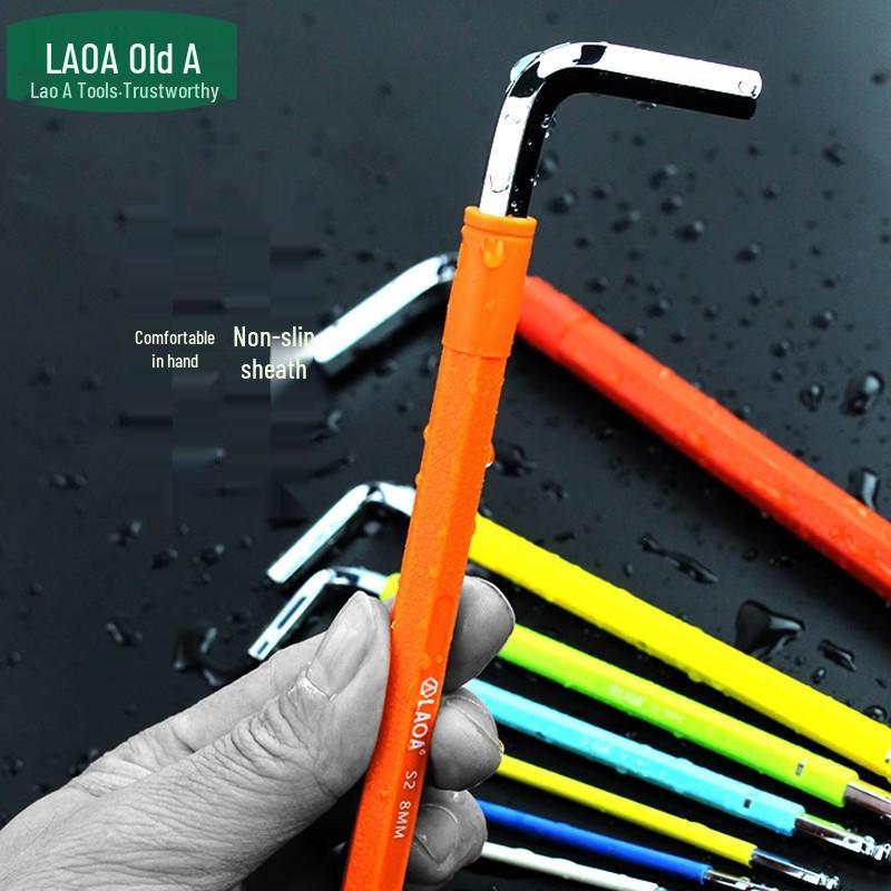 A Industrial S2 Alloy Steel 9-Piece Colored Torx Hex Key Set LA319103