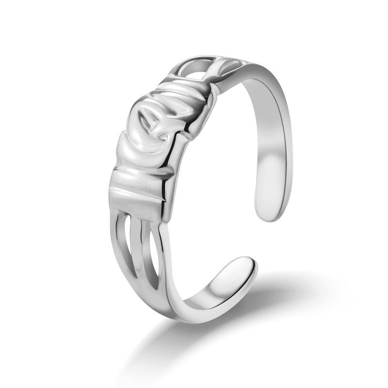 

Кольцо в форме узелкового узора, регулируемое кольцо из нержавеющей стали, покрытое настоящим золотом, ювелирное изделие из титановой стали, не выцветающее. Opening adjustable