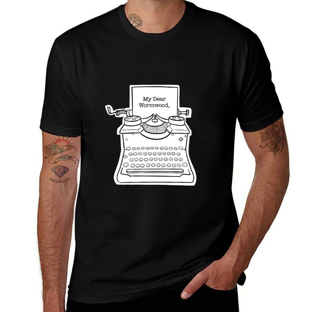Screwtapes Typewriter Tshirt Soft Touch Basic Cotton Tshirt