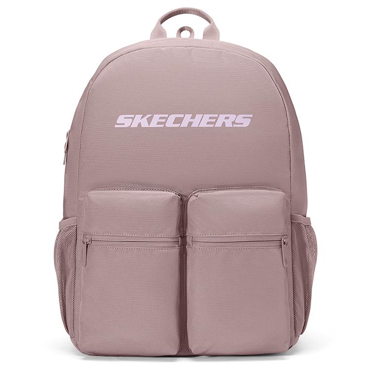 Skechers Water-Resistant Large Capacity Travel Commuter Lightweight Fabric Backpack Unisex Backpack Light-Pink L325U089-05EG Dusty Pink