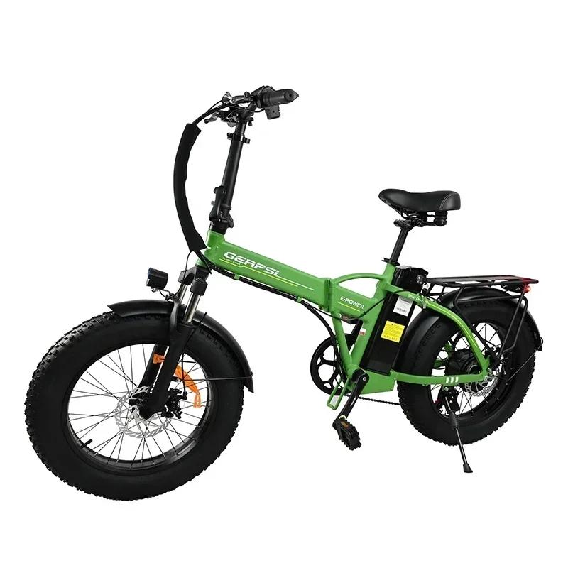 NEU 1000W Aluminium E-Bike 20 Zoll Fat Tire Strand Schnee Klapp Elektrofahrrad 48V 13AH Lithium Batterie Elektrofahrrad