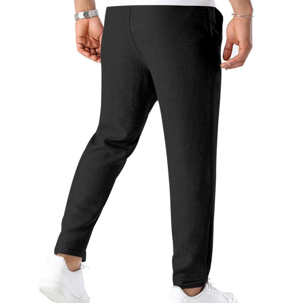 Men's Loose Fit Lounge Pants with Drawstring Waist Breathable Straight Leg Casual Sports Trousers for Home and Outdoor Wear