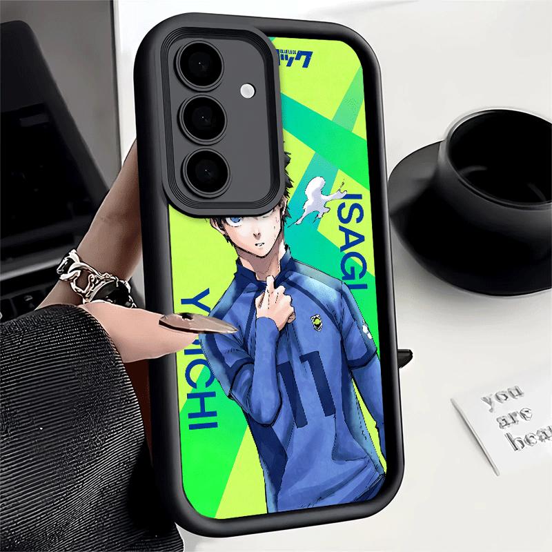 Phone Case for Samsung Galaxy A17 A16 A15 A14 A13 Anime Blue L-Lock Desgin A56 A36 A26 A55 A35 A25 A54 A34 A24 A53 A33 A23 A07 A