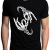 New Summer Casual Men Tee Shirt Korn Band Skeleton Sign Bone Logo Men's T-Shirt Streetwear