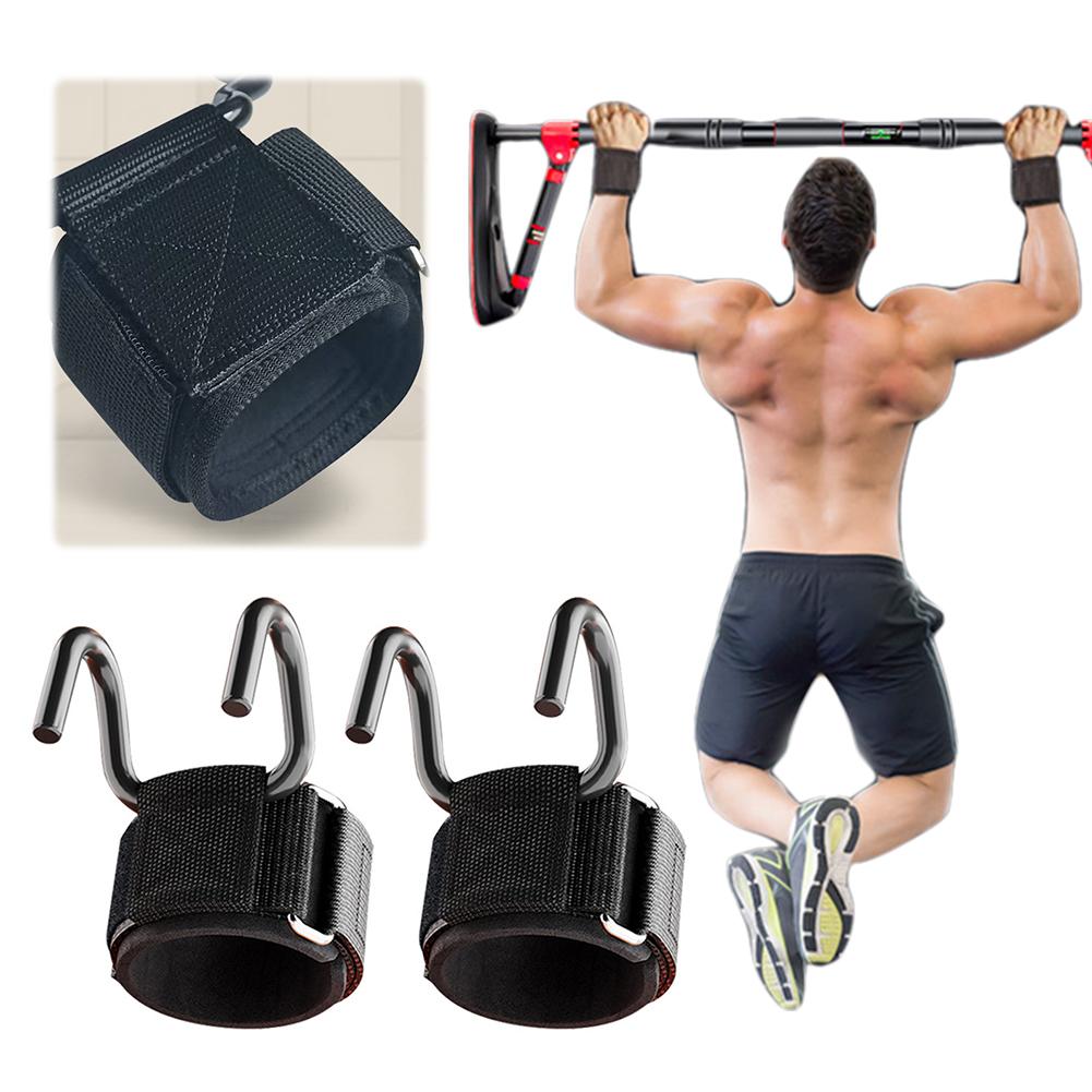 Weight Lifting Hooks Weight Lifting Grips Non Slip Pull Up Straps Adjustable Powerlifting Support Hooks Straps for Gym Workout