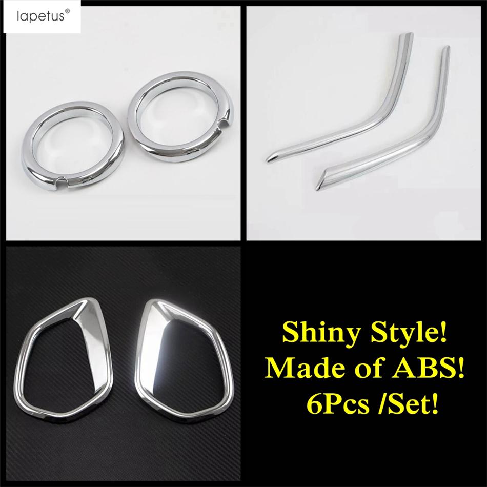 Chrome Accessories For Mitsubishi Outlander 2014 -  Front Rear Fog Light Ring Head Lamp Eyelid Eyebrow Molding Cover Trim