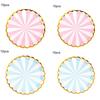 10Pcs 7/9 Inch Paper Plates Disposable Safe Anti-skid Thick Gilding Stripe Paper Dishes Favors Supplies for Birthday