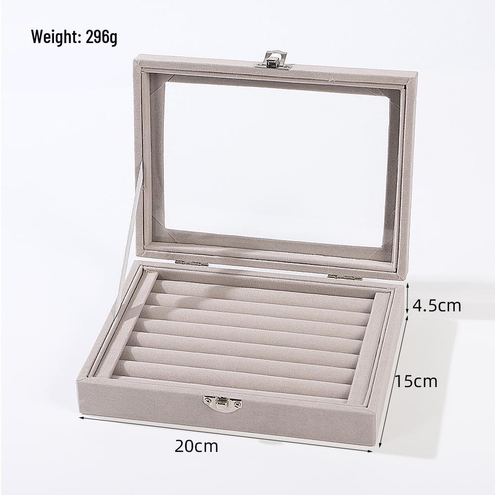 

Одношарова фланелева акрилова скринька для каблучок і сережок 20.1*15*4.5 cm