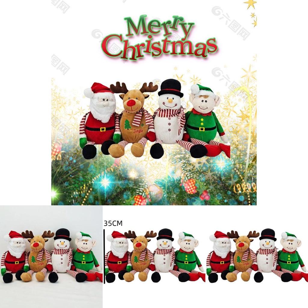 Premium Plush Stuffed Santa Doll For Festive Home Decorations