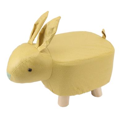 Cartoon Animal Shaped Stool Kid Home Living Room Cute Wooden Footstool for Playroom Courtyard