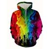 Spring Autumn Hooded Sweatshirt 3D Digital Printing Unisex Hoodies Men Women Fashion Loose Pullover