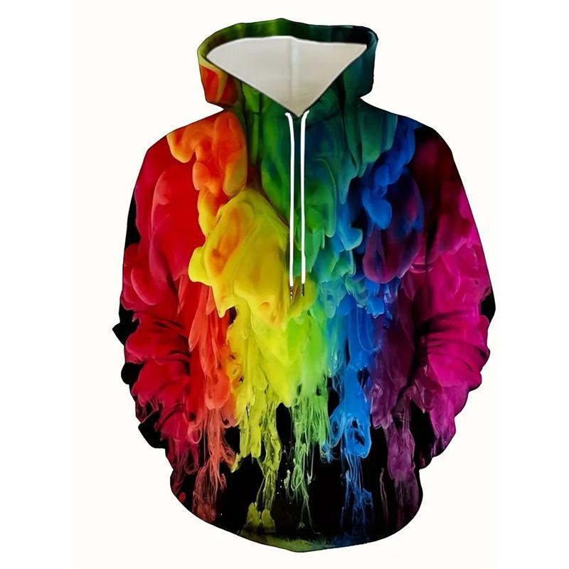 Spring Autumn Hooded Sweatshirt 3D Digital Printing Unisex Hoodies Men Women Fashion Loose Pullover