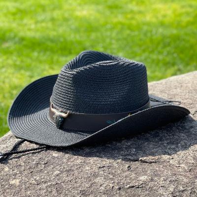 Big Brim Straw Hat Women's Outdoor Sunscreen Sunshade Beach Hat Western Cowboy Hat Men's Mountaineering Travel Tibetan Hat Wide Brim