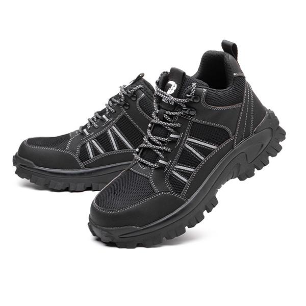 Men's Anti-Puncture Breathable Safety Protective Shoes Steel Toe Wear-resistant Work Boots Men's Protective Hiking Boots Plus Size 36-48