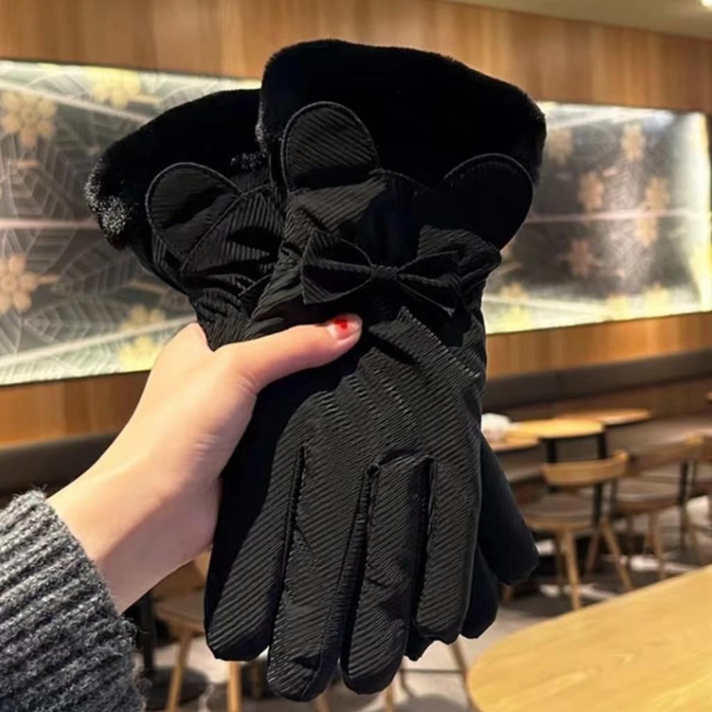Winter Warm Touchscreen Gloves For Women With Thick Cotton Fleece For Cycling And Travel