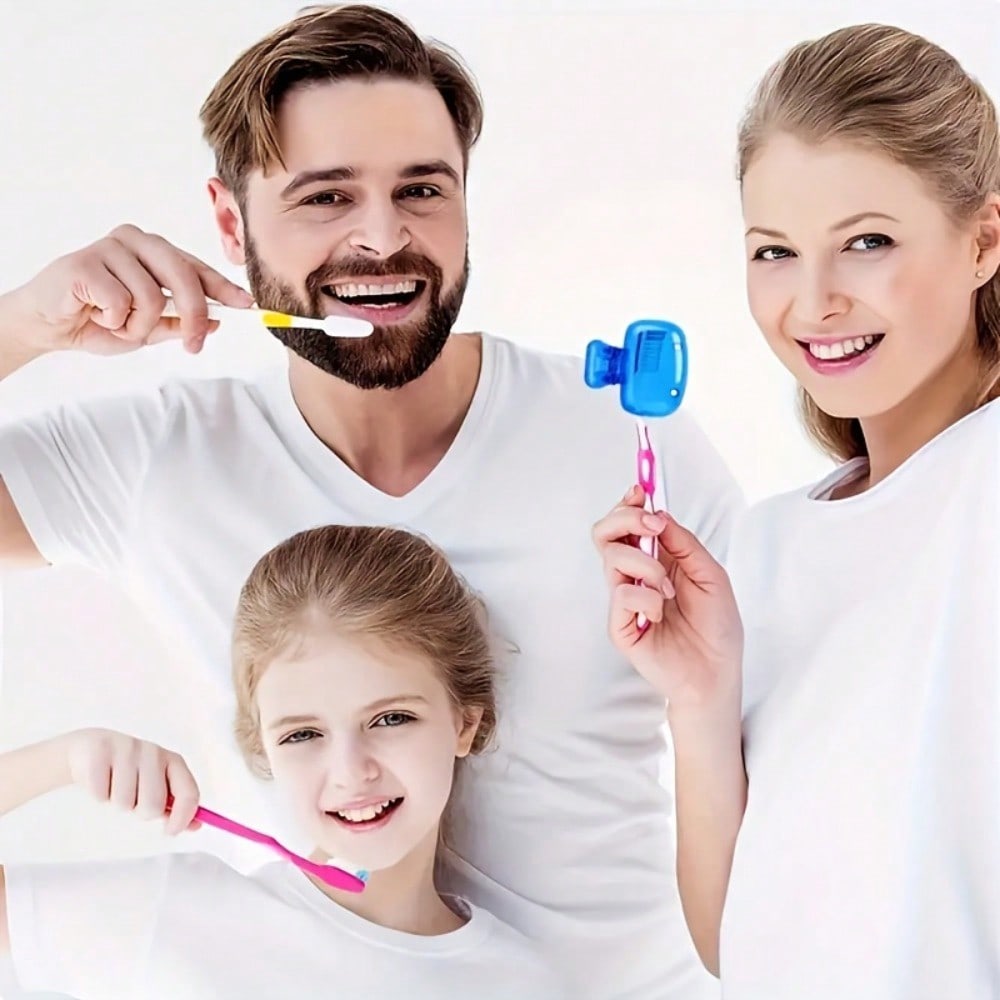 1pcs Portable Toothbrush Storage Clip, Toothbrush Head Protective Cap, Travel Essential Toothbrush Protective Cover, Household Toothbrush Storage Box