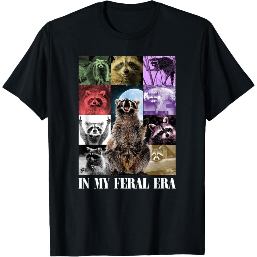 В мою дикую эру, классный енот, смешной енот, кринжовая мем-футболка S