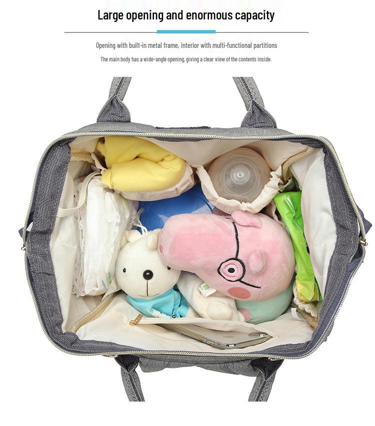 LEQUEEN Lightweight Multifunctional USB Charging Diaper Backpack for Moms