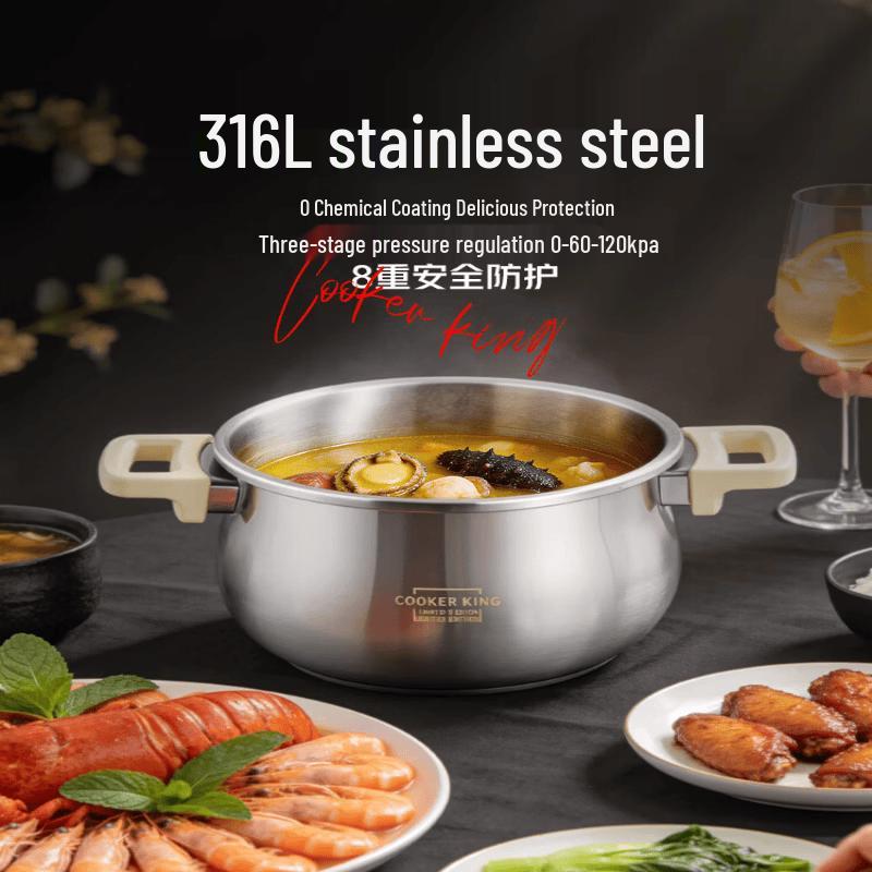 COOKER KING 316 Stainless Steel Universal Pressure Cooker