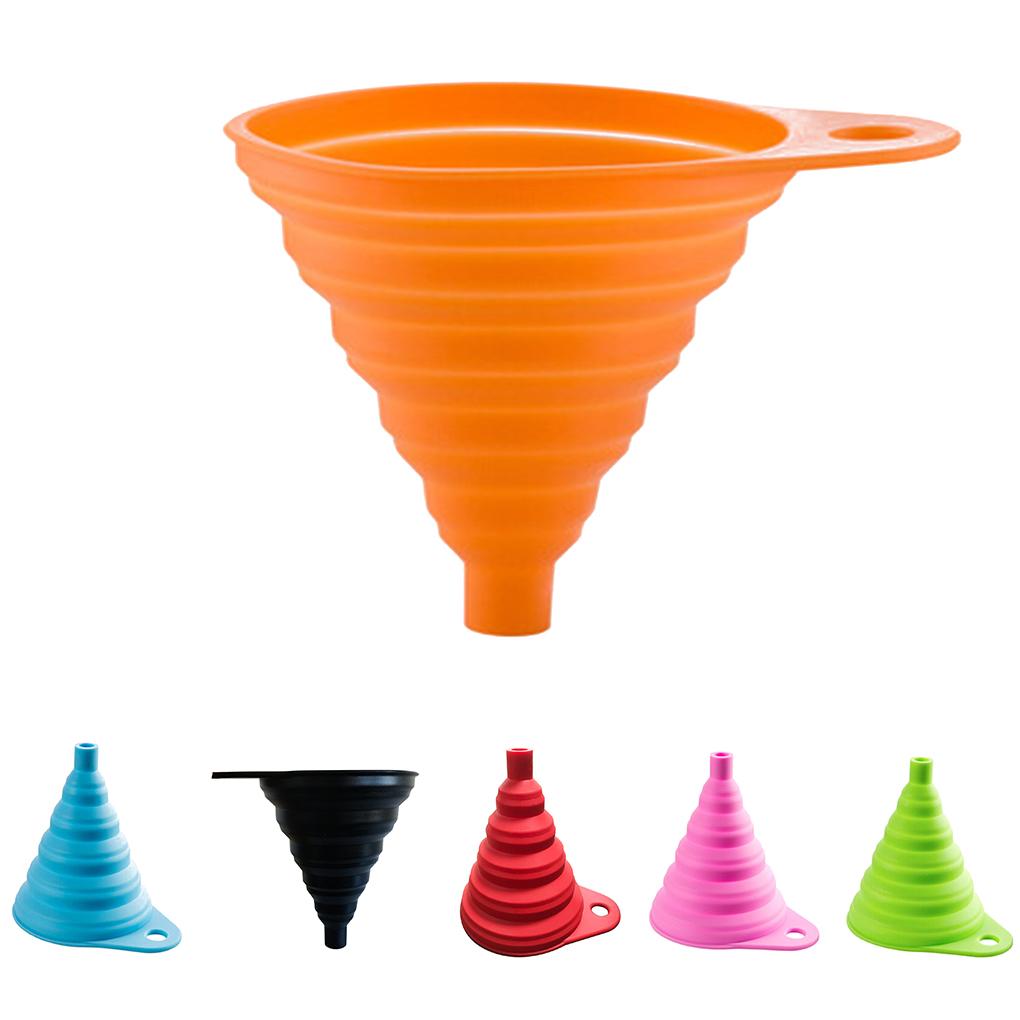 Gel Foldable Collapsible Funnel Hopper Kitchen Accessories Cooking Tool