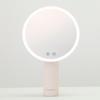 PRIDEMII Multifunctional LED Makeup Mirror with Pad Easy Touch Brightness Stepless Makeup Tabletop Mirror with Light Pole-Shaped Built-in Stand,