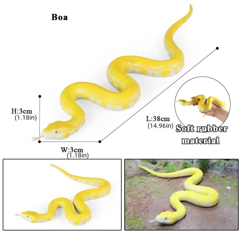 Reptile Animal Rattlesnake Model Soft TPR Simulation Snake Funny Snake Action Figures  Prank Toy