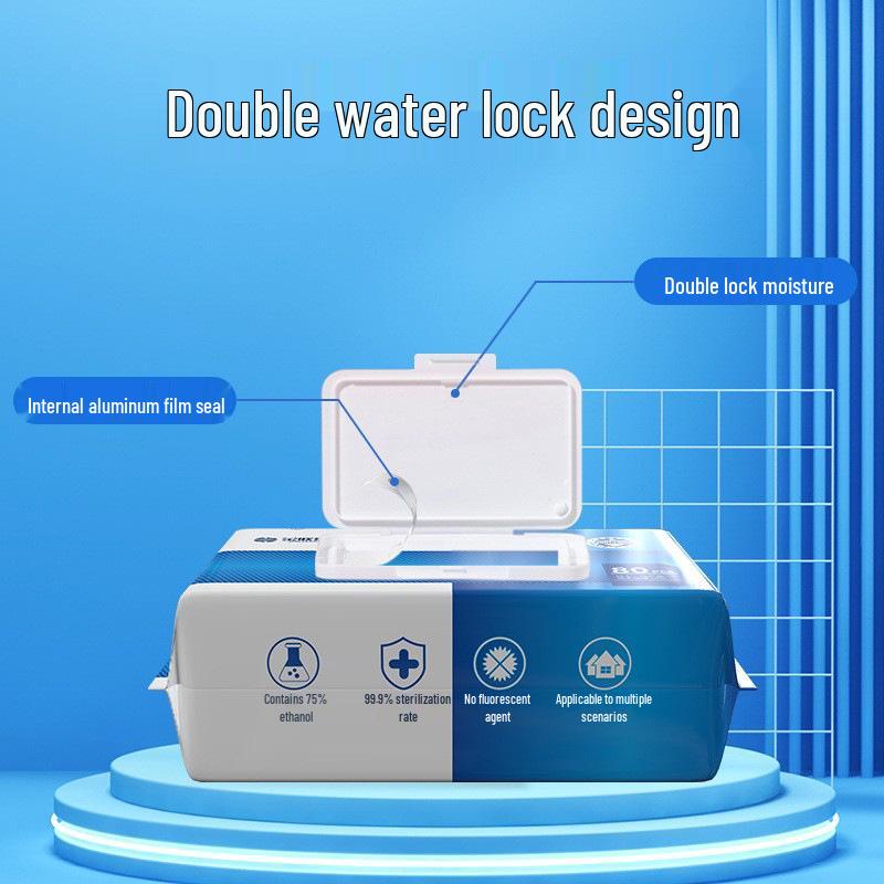 

Спиртовые салфетки, 75% этанола - упаковка из 80 больших одноразовых дезинфицирующих салфеток для стерилизации в домашних условиях.