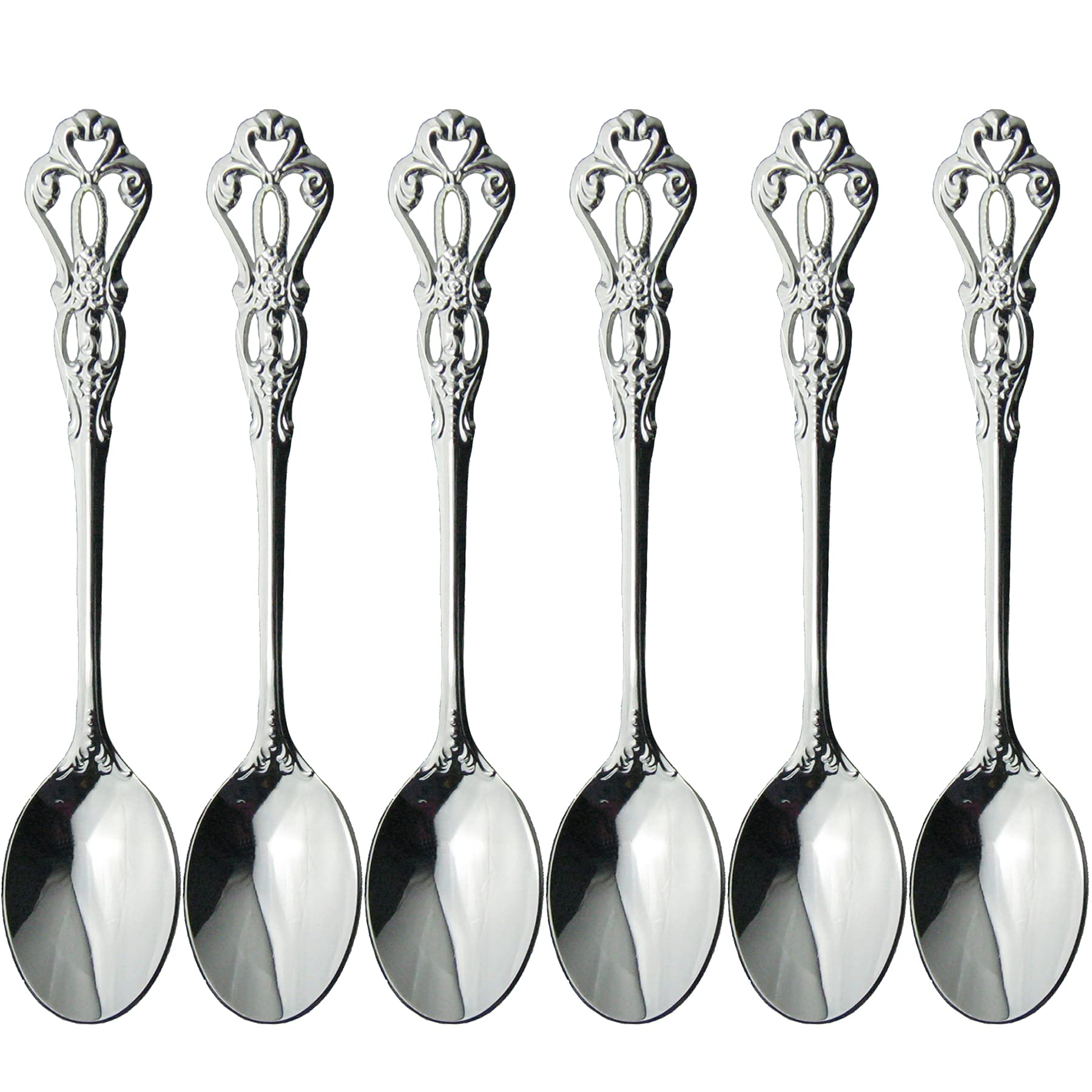 Nagao Laselle Coffee Silver Set of Made in Japan Spoons, 12.8cm, Plated, 6,