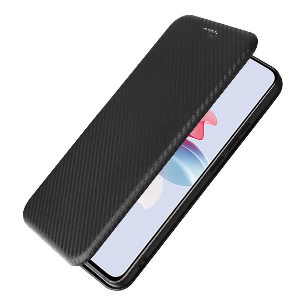 For Oppo Reno11 F 5G Phone Case Magnetic Carbon Fiber Texture Leather Flip Cover Full Protection